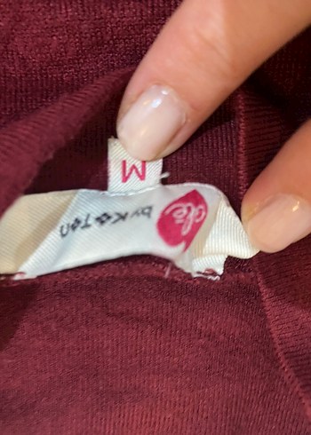 Bordo Kadın Boğazlı Triko Kazak - Görsel 3