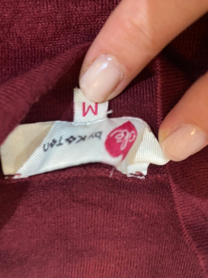 Bordo Kadın Boğazlı Triko Kazak - Görsel 3