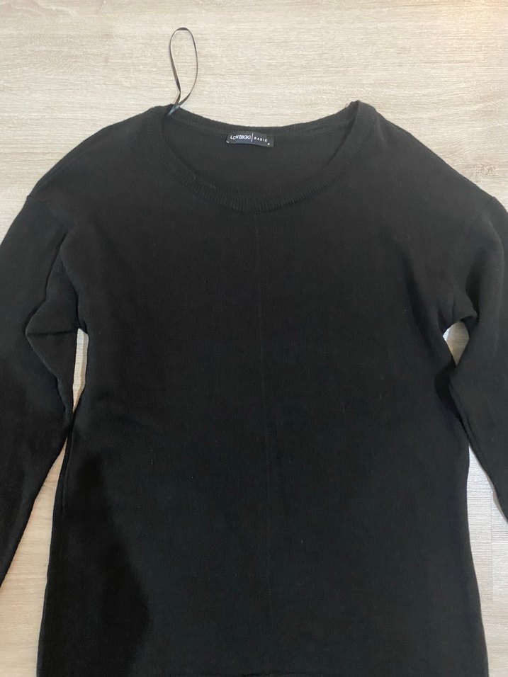 Siyah Kadın Triko Elbise Uzun Kollu - Görsel 3