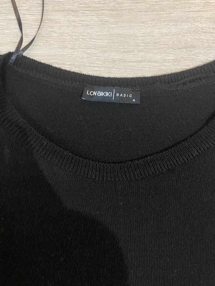 Siyah Kadın Triko Elbise Uzun Kollu - Görsel 2