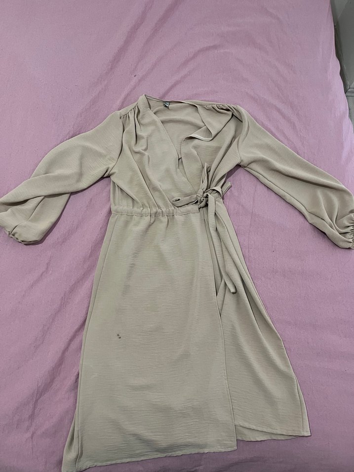 Bej Uzun Kollu Kimono - Görsel 2