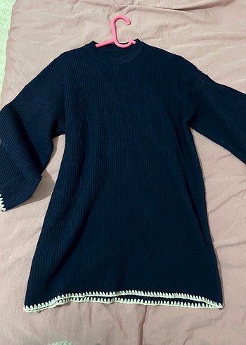 Kadın Lacivert Boğazlı Triko Kazak İkili Takım - Görsel 2