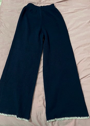 Kadın Lacivert Boğazlı Triko Kazak İkili Takım - Görsel 3