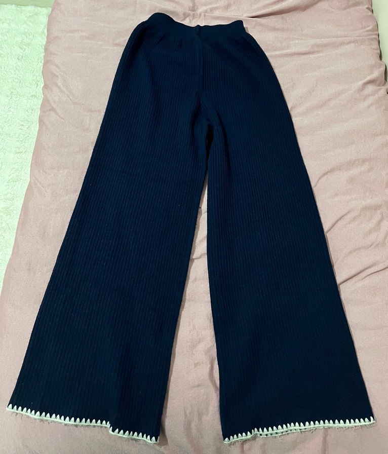 Kadın Lacivert Boğazlı Triko Kazak İkili Takım - Görsel 4