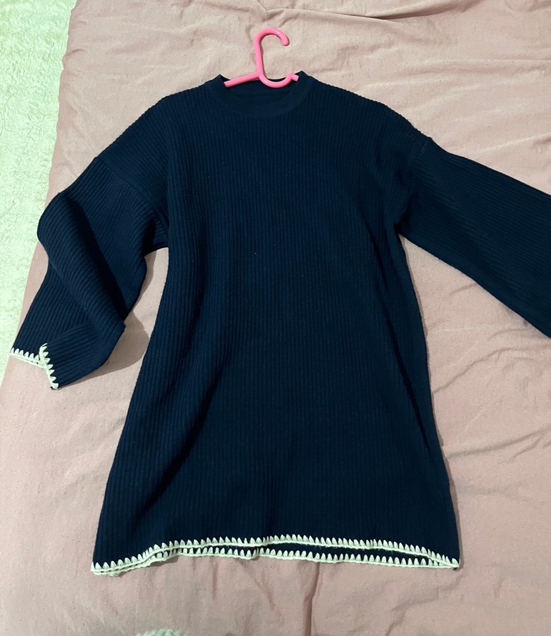 Kadın Lacivert Boğazlı Triko Kazak İkili Takım - Görsel 2