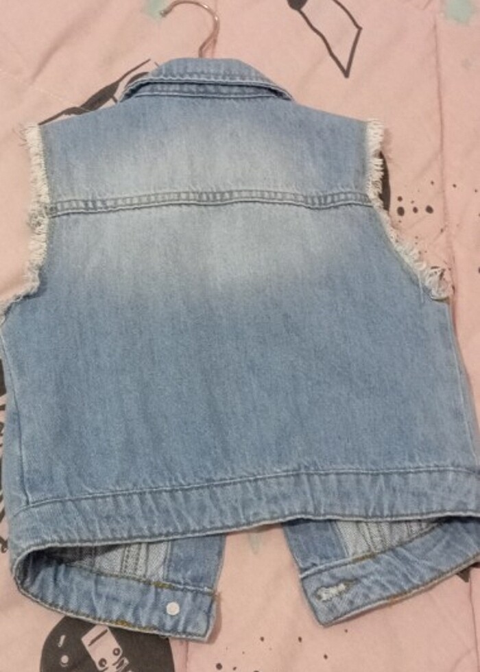 Çocuk Jean yelek - Görsel 2