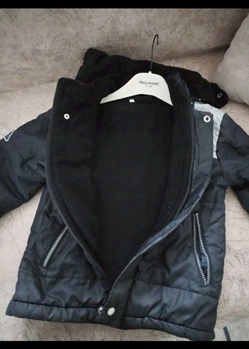 Erkek Çocuk Siyah Fermuarlı Streetwear Ceket - Görsel 2