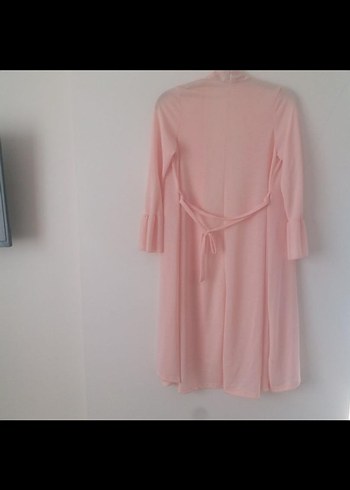 Pembe Uzun Kollu Salaş Kadın Hırka - Görsel 2