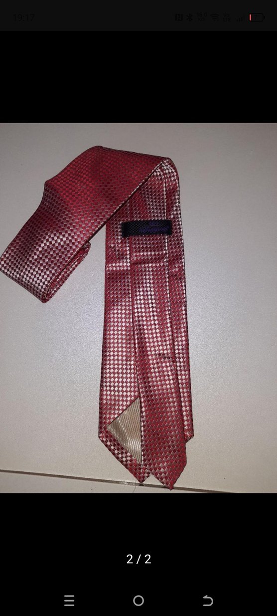 Bordo Parlak Desenli Erkek Kravat - Görsel 2