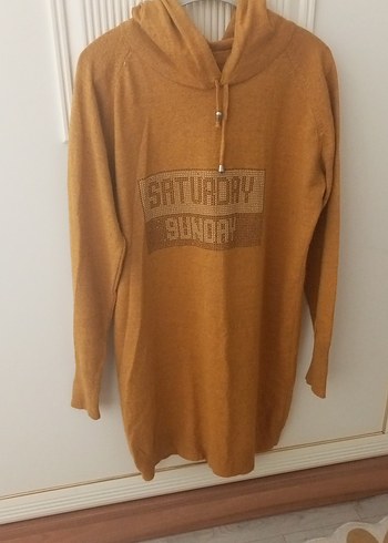 Kadın Triko Kapüşonlu Sweatshirt - Görsel 2