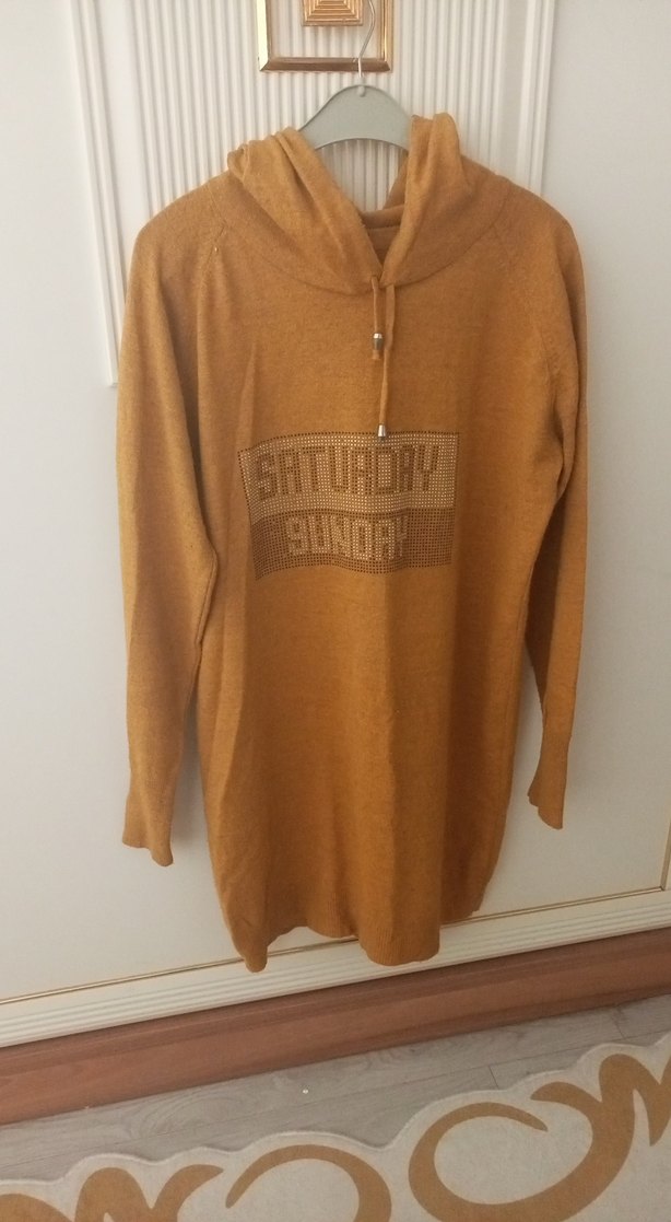 Kadın  Triko Kapüşonlu Sweatshirt - Görsel 2