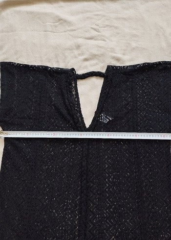 Siyah Bohem dantel V Yaka plaj tuniği - Görsel 3