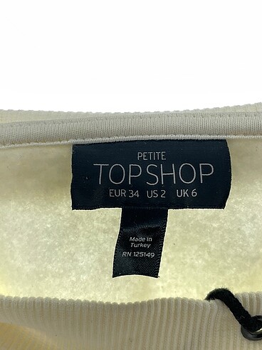 s Beden beyaz Renk Topshop Sweatshirt p İndirimli.