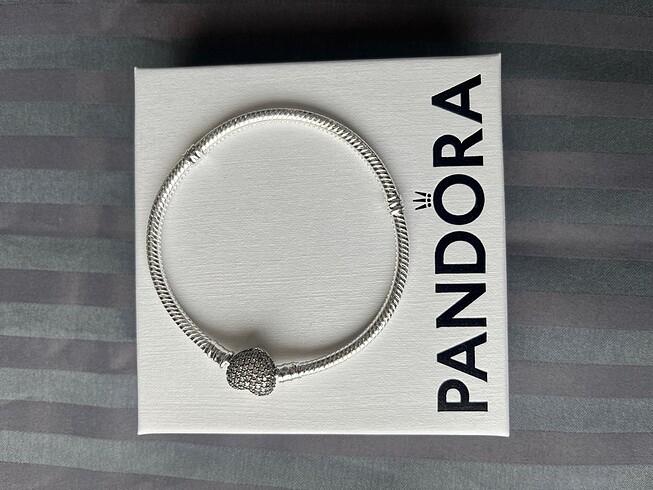 Pandora bileklik 17 cm + kaplumbağa Charm