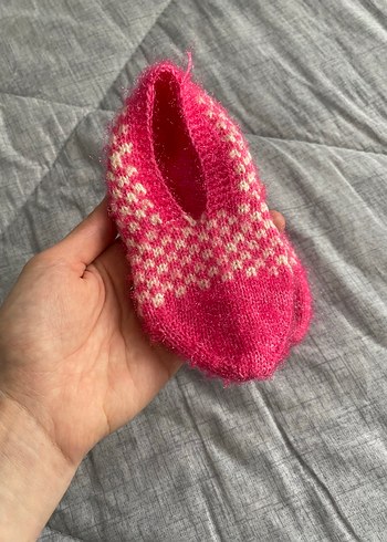 Kız Çocuk Renkli Örgü patik - Görsel 2