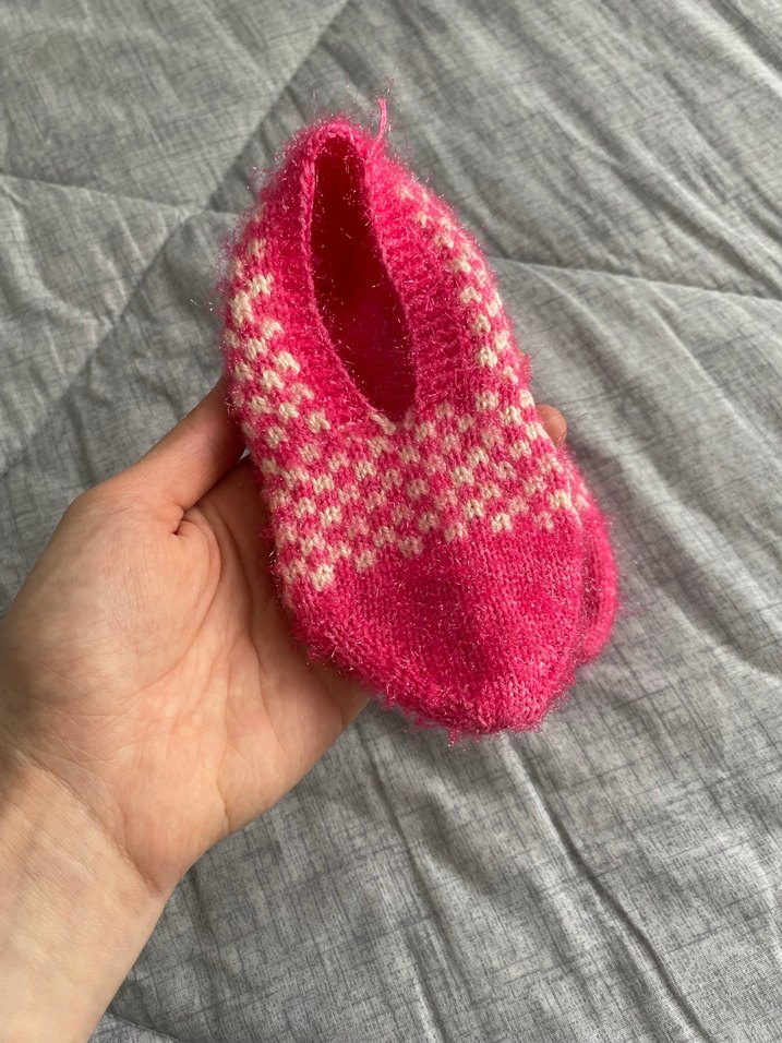 Kız Çocuk Renkli Örgü patik - Görsel 2