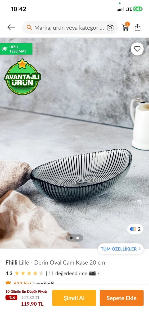 Cam Servis Tabağı - Görsel 3