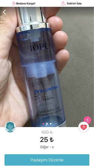 xs Beden çeşitli Renk İope serum 