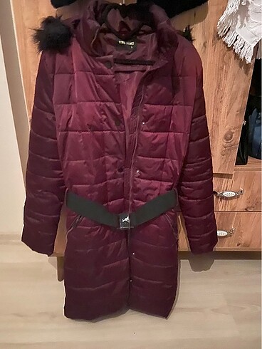 m Beden bordo Renk Bordo şişme mont