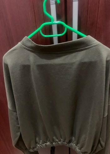 Kadın Gri Belden Bağlamalı Sweatshirt - Görsel 2