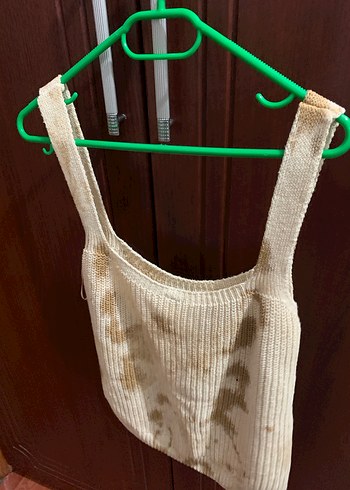 Bej Kısa Örgü Straplez Kadın Atlet - Görsel 2