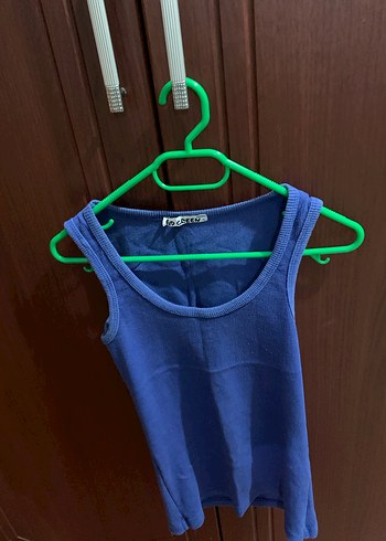 Lacivert Kadın Atlet, Dar Kesim, Bisiklet Yaka - Görsel 2