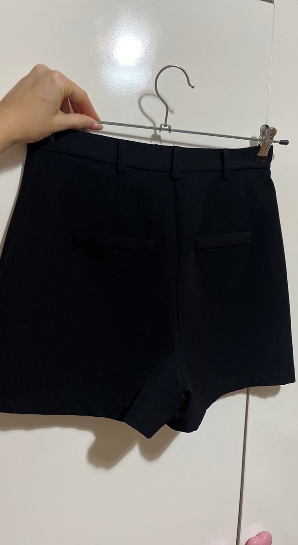 Nervür dikişli şort - Görsel 4