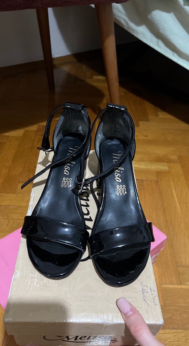 Kadın Siyah Rugan Tokalı Topuklu Ayakkabı - Görsel 2