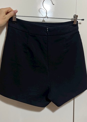 Düğmeli Siyah Mini Etek - Görsel 3