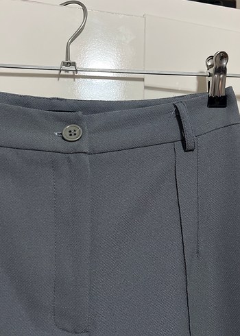 Kadın Gri Nervür Dikişli pantolon - Görsel 3