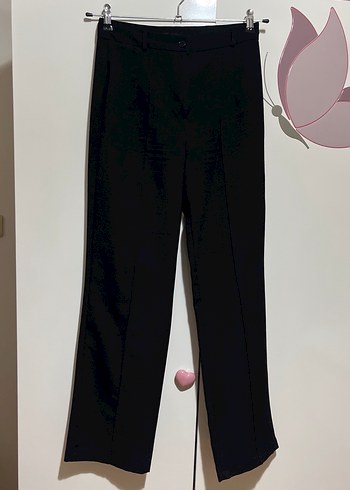 Siyah Kadın Ofis Kumaş Pantolon - Görsel 2