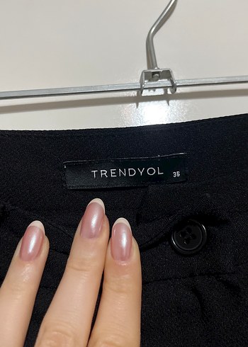 Siyah Kadın Ofis Kumaş Pantolon - Görsel 4