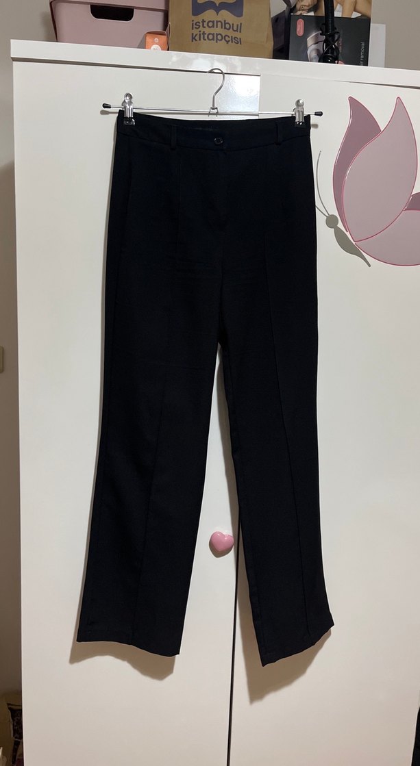 Siyah Kadın Ofis Kumaş Pantolon - Görsel 2