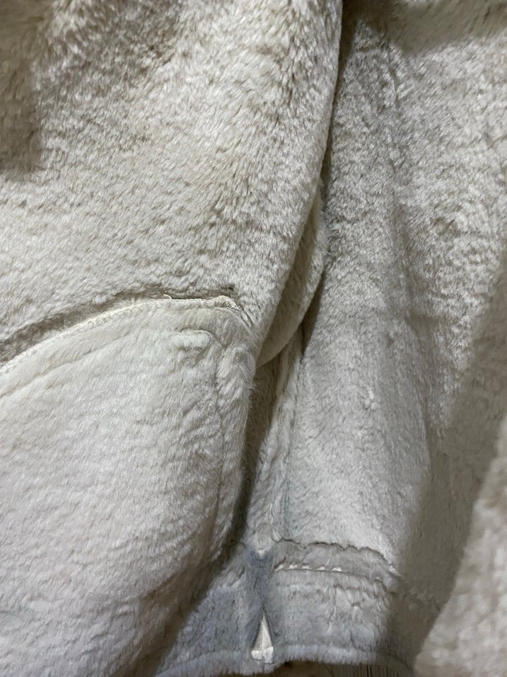 Kürk Detaylı Beyaz Süet Kadın Ceket - Görsel 5