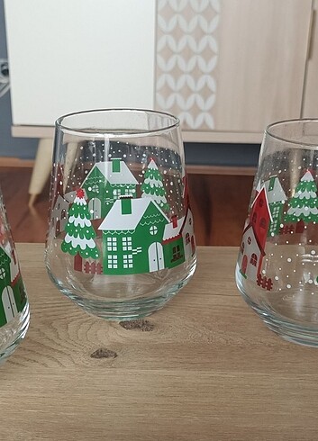 3 lu Noel bardağı 