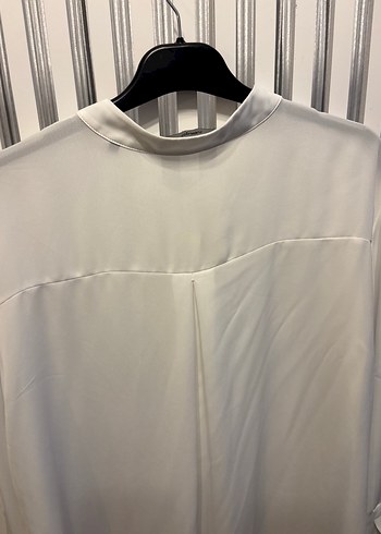 Diğer Minimalist Beyaz Uzun Kollu Bluz