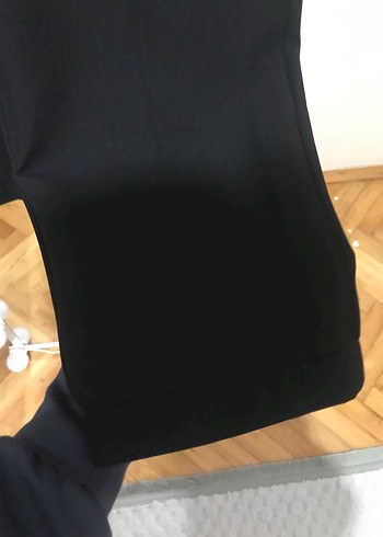 Siyah Midi Kadın Kumaş Pantolon - Görsel 4