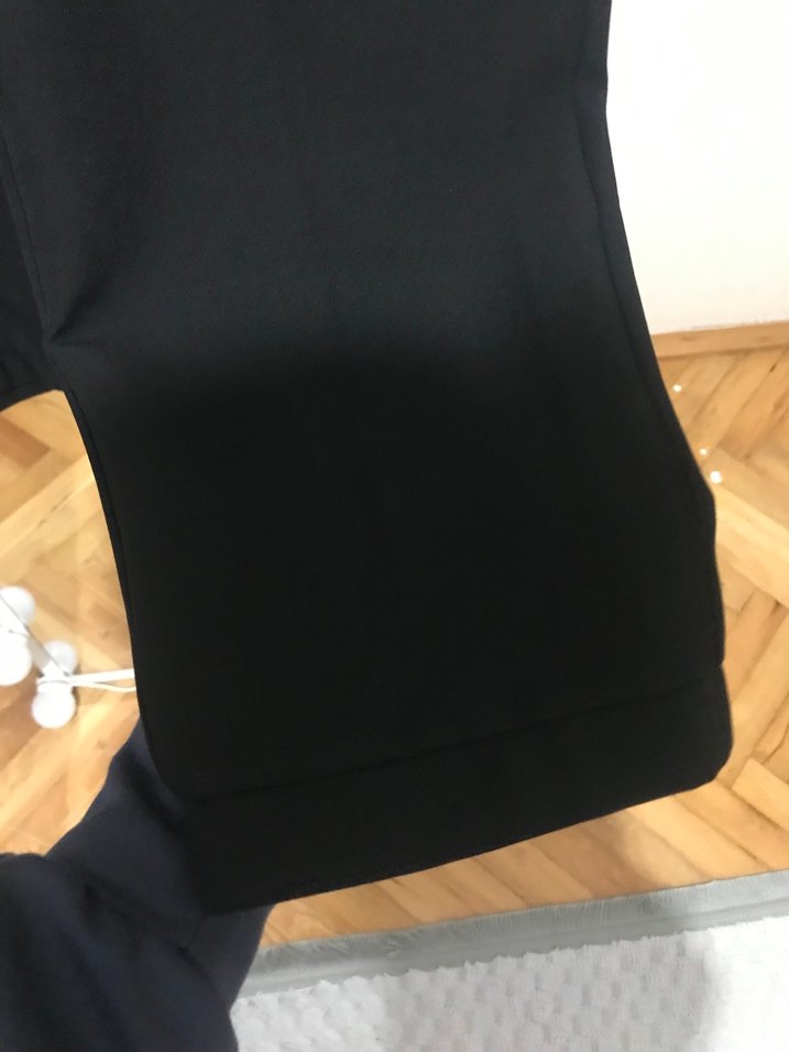 Siyah Midi Kadın Kumaş Pantolon - Görsel 4