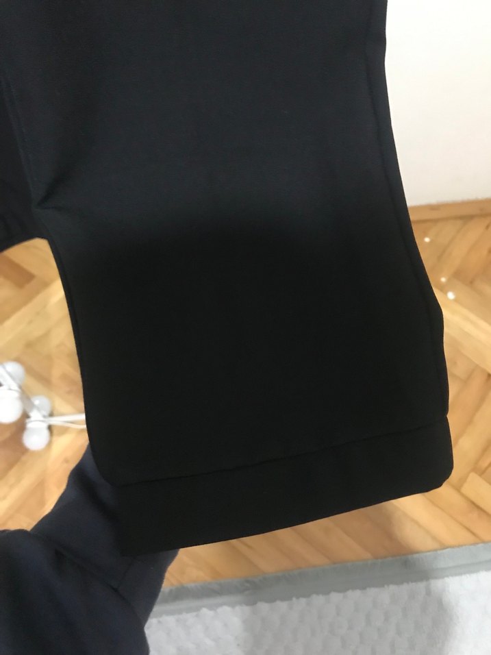 Siyah Midi Kadın Kumaş Pantolon - Görsel 5