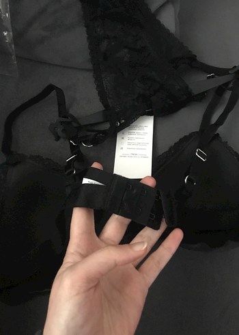 Siyah Dantel Mini Gotik Sütyen 85B - Görsel 3