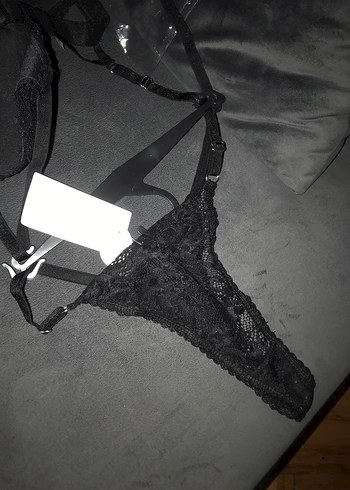 Siyah Dantel Mini Gotik Sütyen 85B - Görsel 6