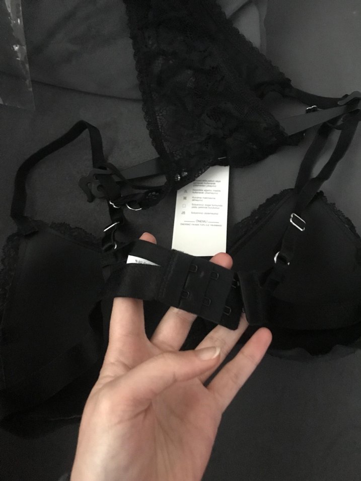 Siyah Dantel Mini Gotik Sütyen 85B - Görsel 3