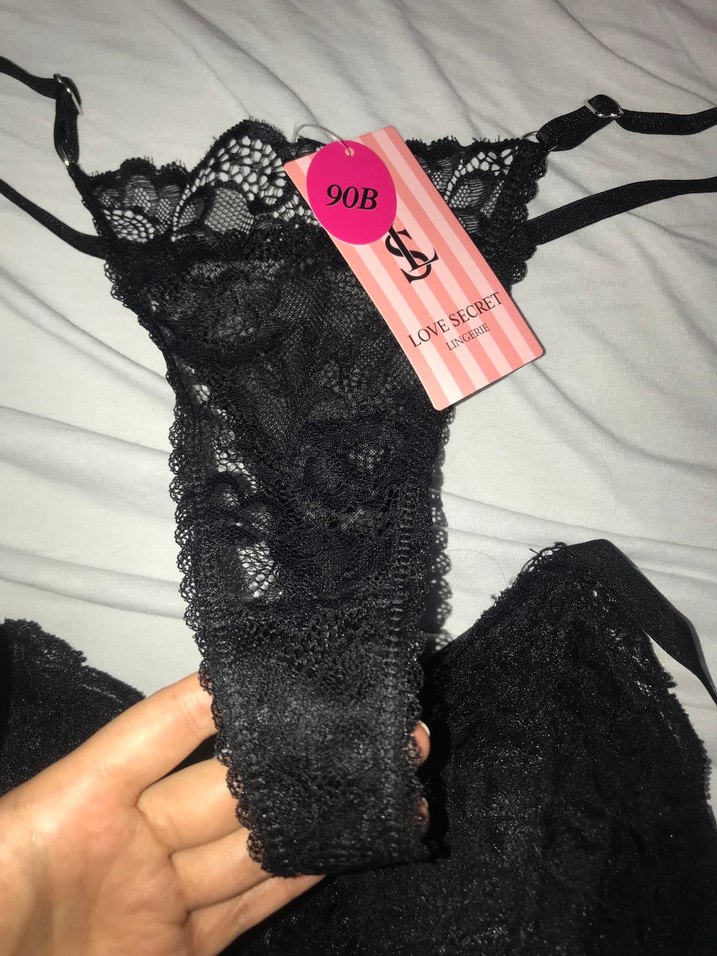 Siyah Dantel Goth Midi Sütyen Takımı - Görsel 3