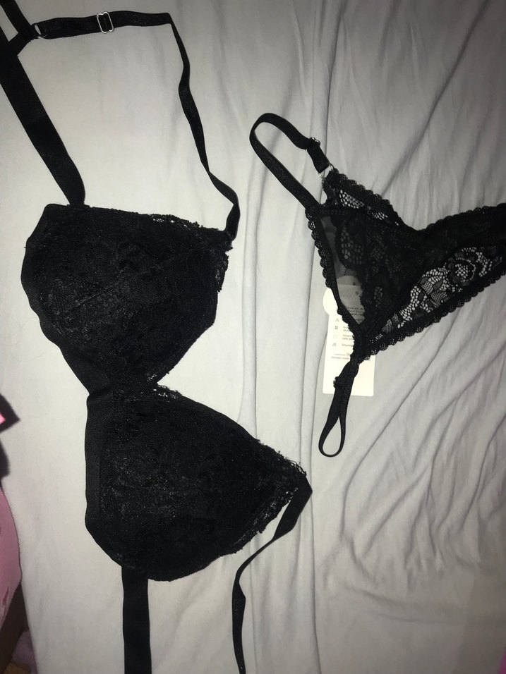 Siyah Dantel Goth Midi Sütyen Takımı - Görsel 5