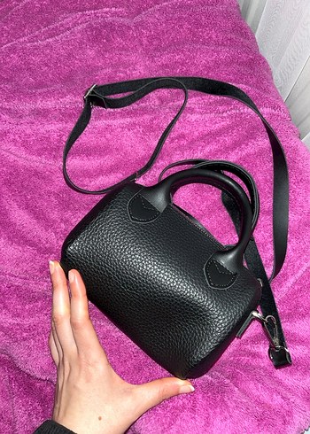 Siyah Deri Kadın El Çantası - Görsel 2