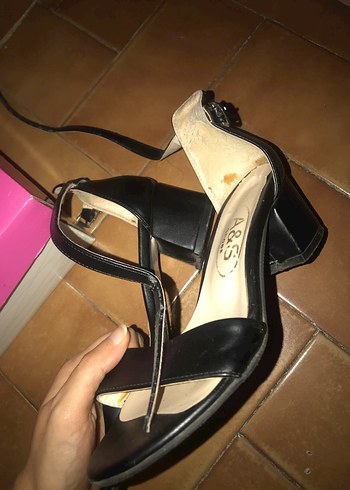 Diğer Siyah Parlak Yılan Desenli Stiletto Topuklu Kadın Ayakkabı