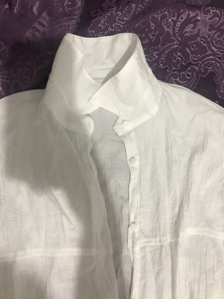 Beyaz Midi Uzun Kollu Gömlek - Görsel 4