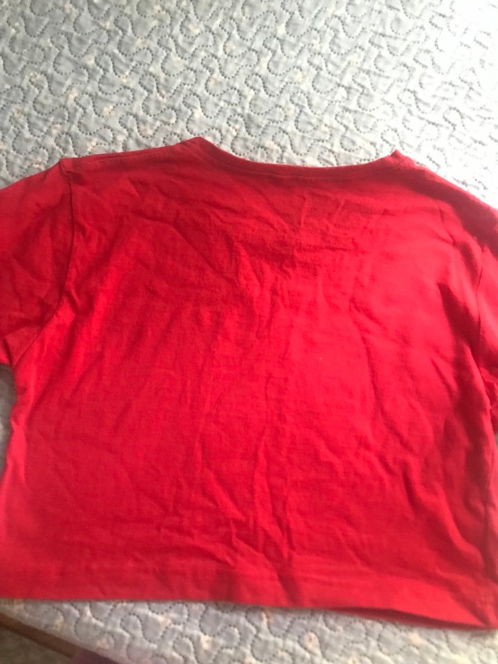 Kırmızı Kadın Kısa Kollu Tişört - Görsel 5