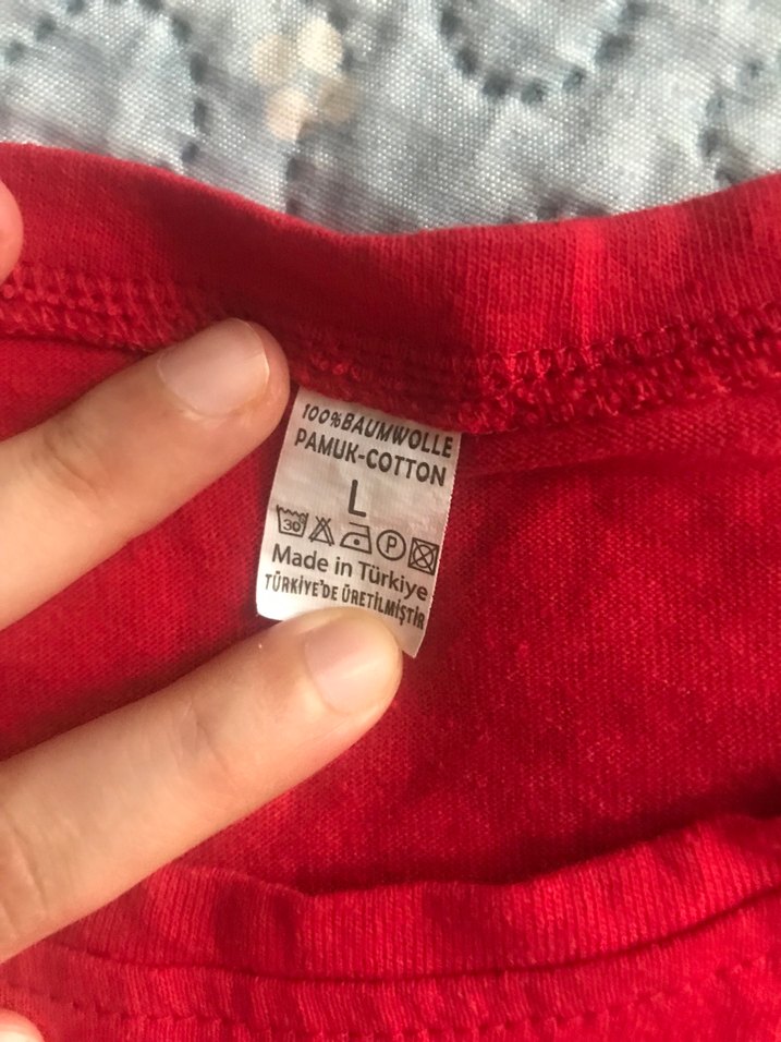 Kırmızı Kadın Kısa Kollu Tişört - Görsel 2