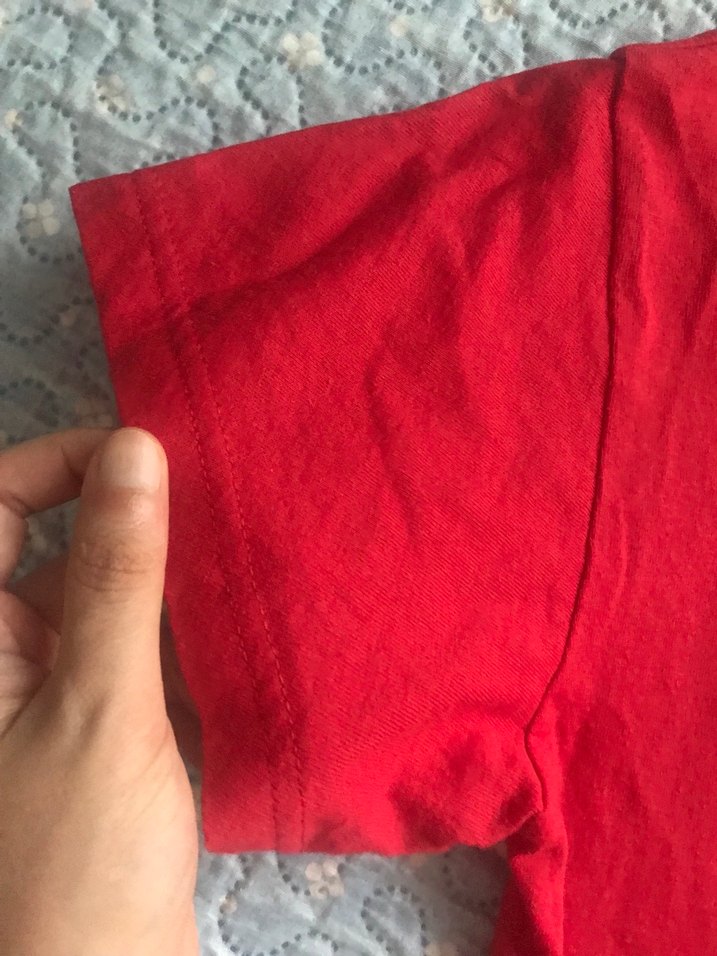 Kırmızı Kadın Kısa Kollu Tişört - Görsel 3